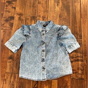 Button-Down Chambray Top